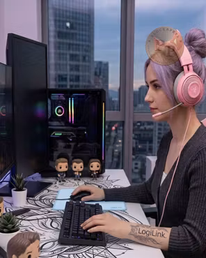 LogiLink - Musmatta 22 x 25 cm (Blå)