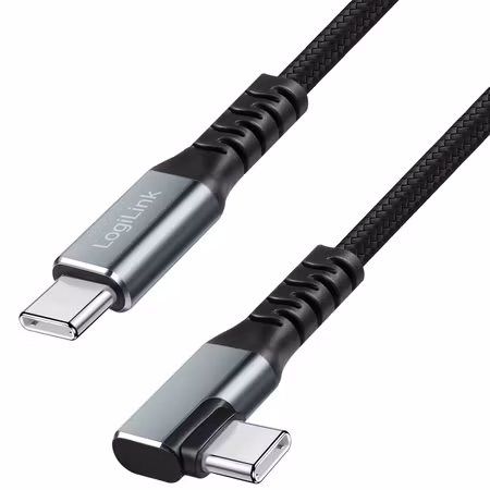 LogiLink Flätad USB-C till USB-C kvalitetskabel, 2 meter