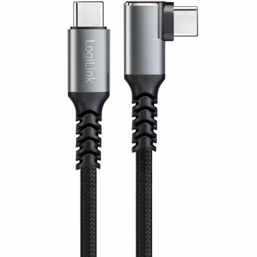 LogiLink Flätad USB-C till USB-C kvalitetskabel, 2 meter