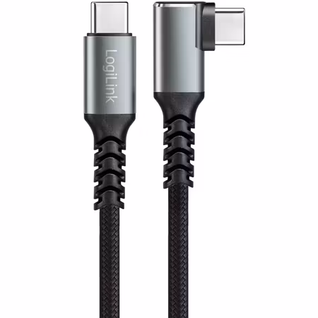 LogiLink Flätad USB-C till USB-C kvalitetskabel, 2 meter