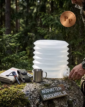 Hopfällbar vattendunk med tappkran 10 L