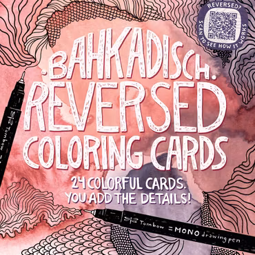 Bahkadisch reversed coloring pad (Omvänd målarbok)