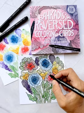 Bahkadisch reversed coloring pad (Omvänd målarbok)