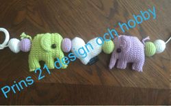 Barnvagns mobil elefant