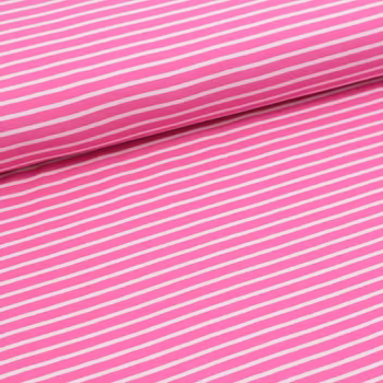 Biojersey Streifen - pink-rosa