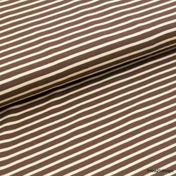 Biojersey Streifen - brun-beige