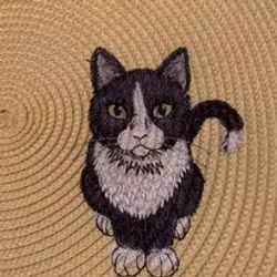 Bords tablett med katt