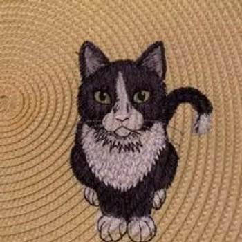 Bords tablett med katt