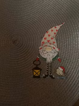 Bords tablett med tomte