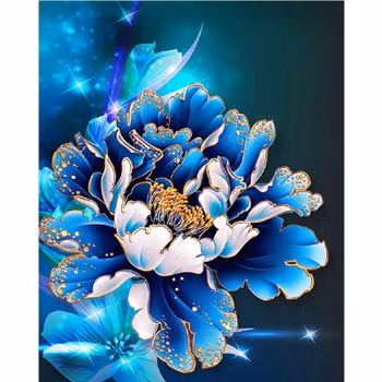 Blue flower 30*40