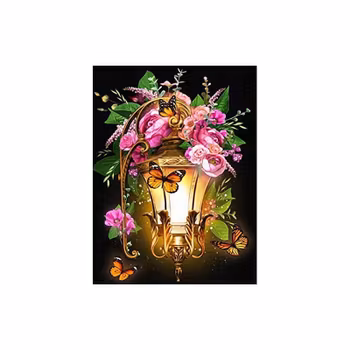 Butterfly flowers lamp  40*50,