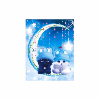 Cute cat on moon  40*50,