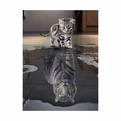 Cat and tiger 50*70