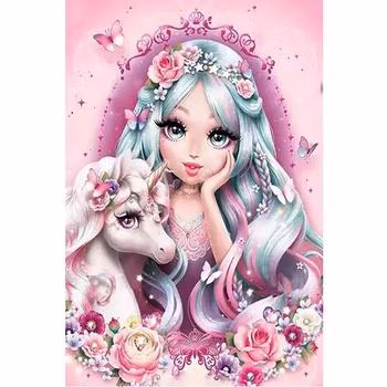 Unicorn and girl 40*50