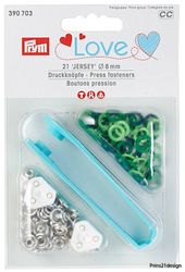 Prym Love tryckknapp Jersey 8 mm grön