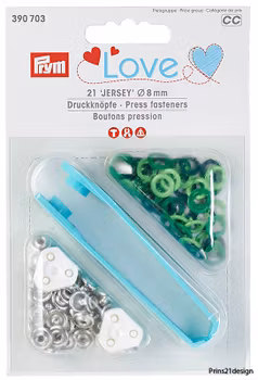 Prym Love tryckknapp Jersey 8 mm grön