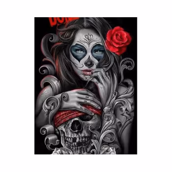 Rose skull 40*50