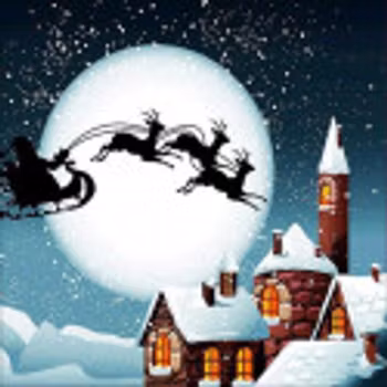 Santa Claus with reindeer 30*30