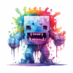 DTF Transfer Textiltryck – Pixel Zombie N:o 1