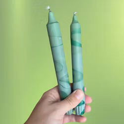 Green Whirl – Marmorerat Stearinljus