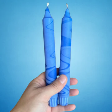 Blue Lagoon – Marmorerat Stearinljus