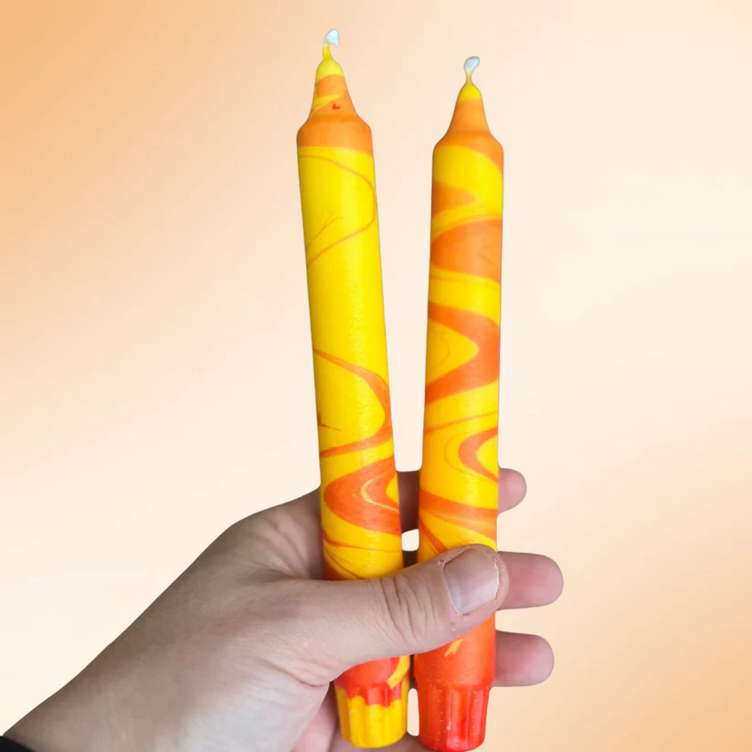 Sunny Swirl – Marmorerat Stearinljus