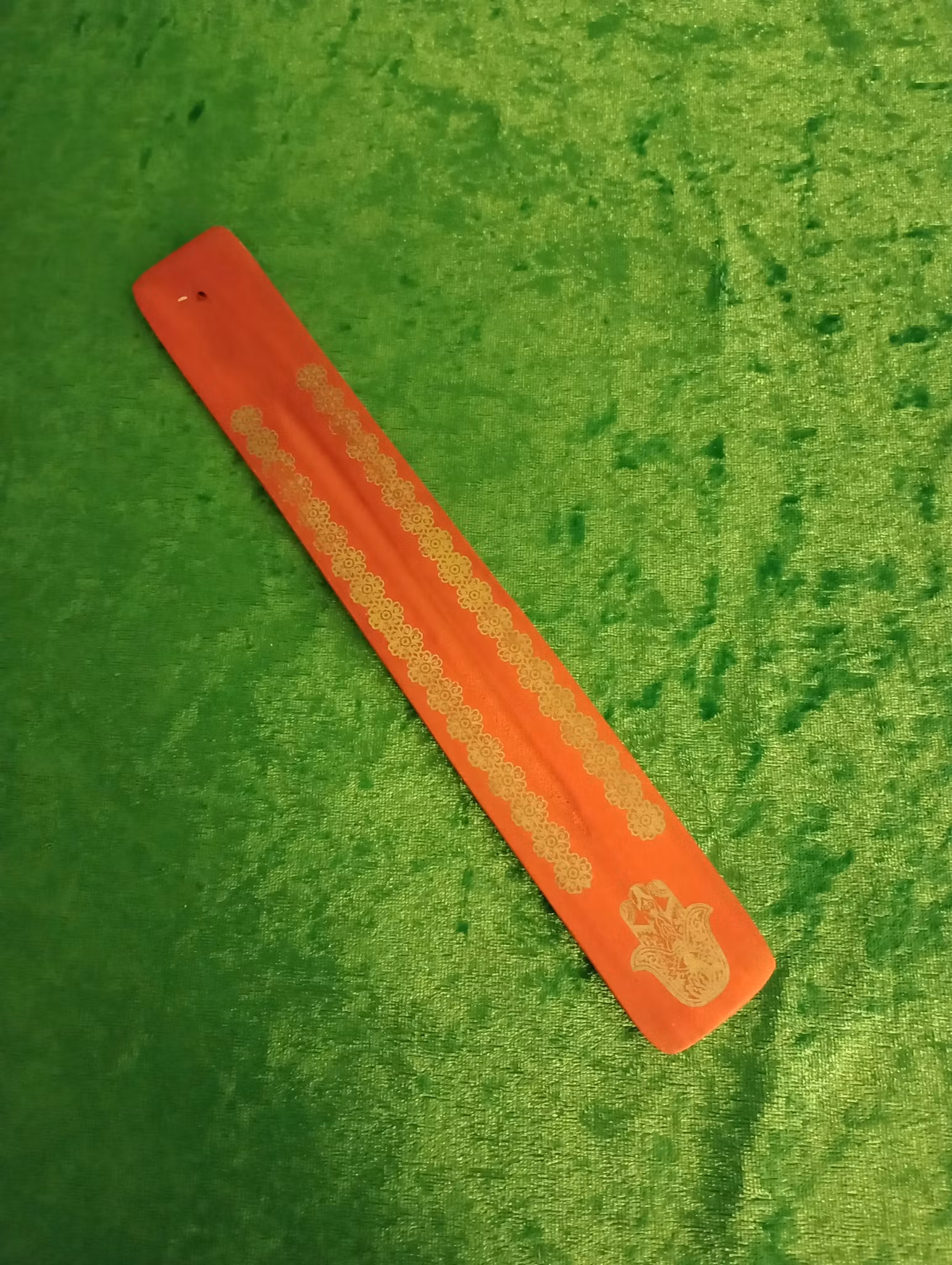 Orange Hamsa rökelsehållare