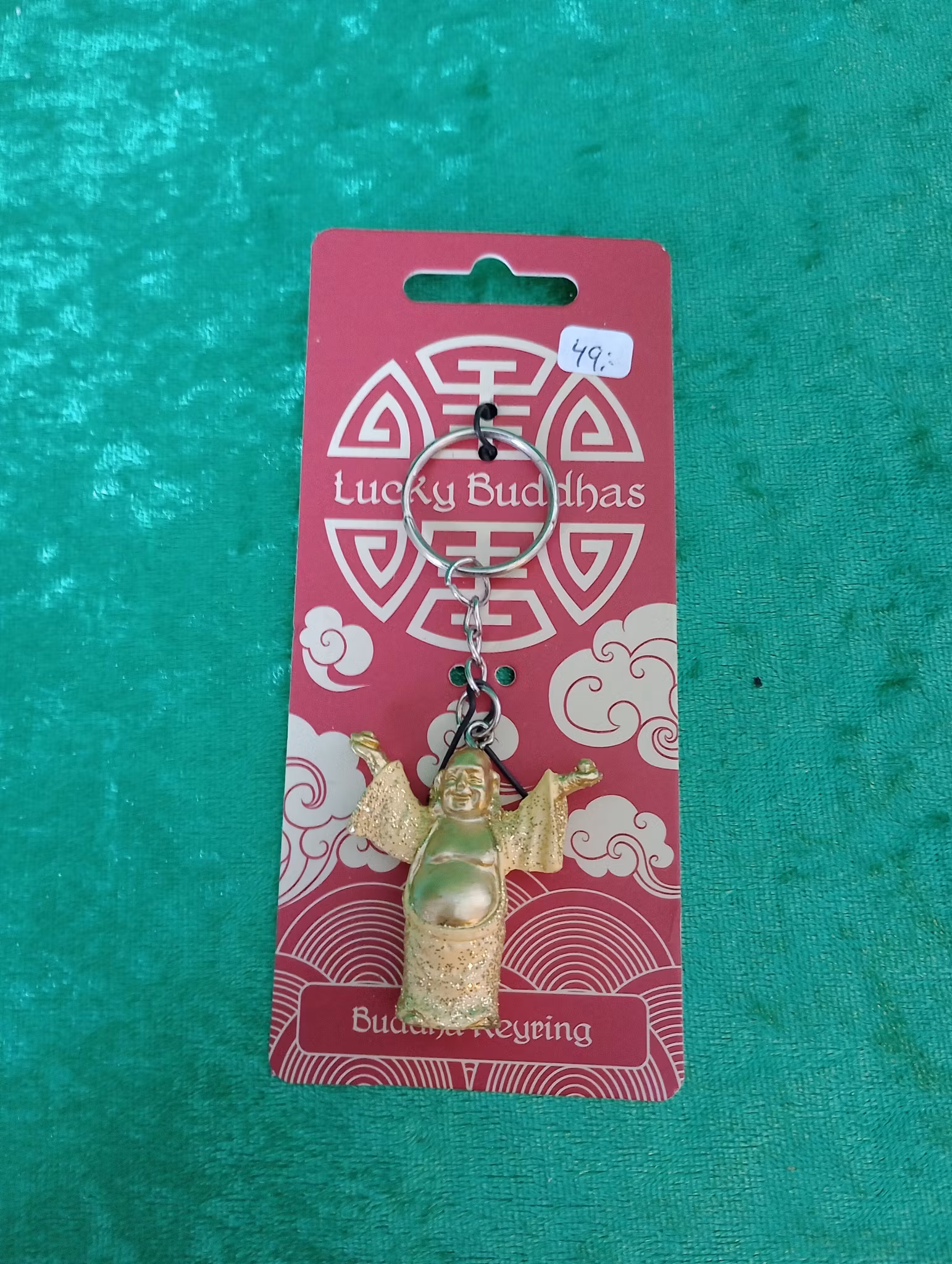 Buddha Nyckelring Guld