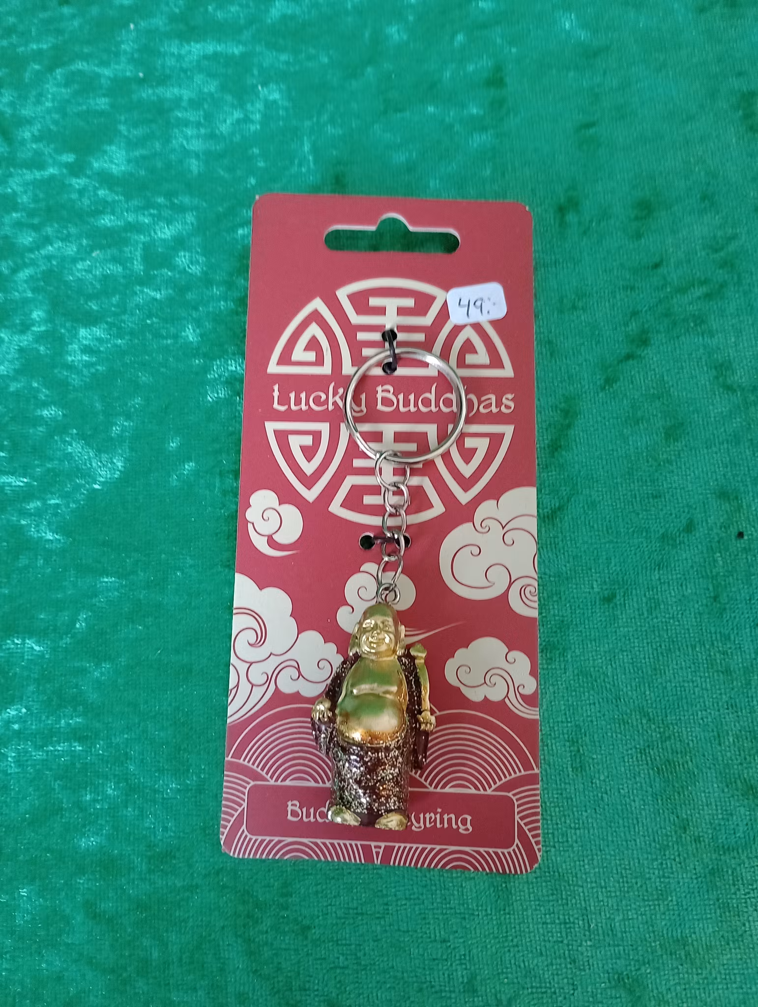 Buddha Nyckelring Röd