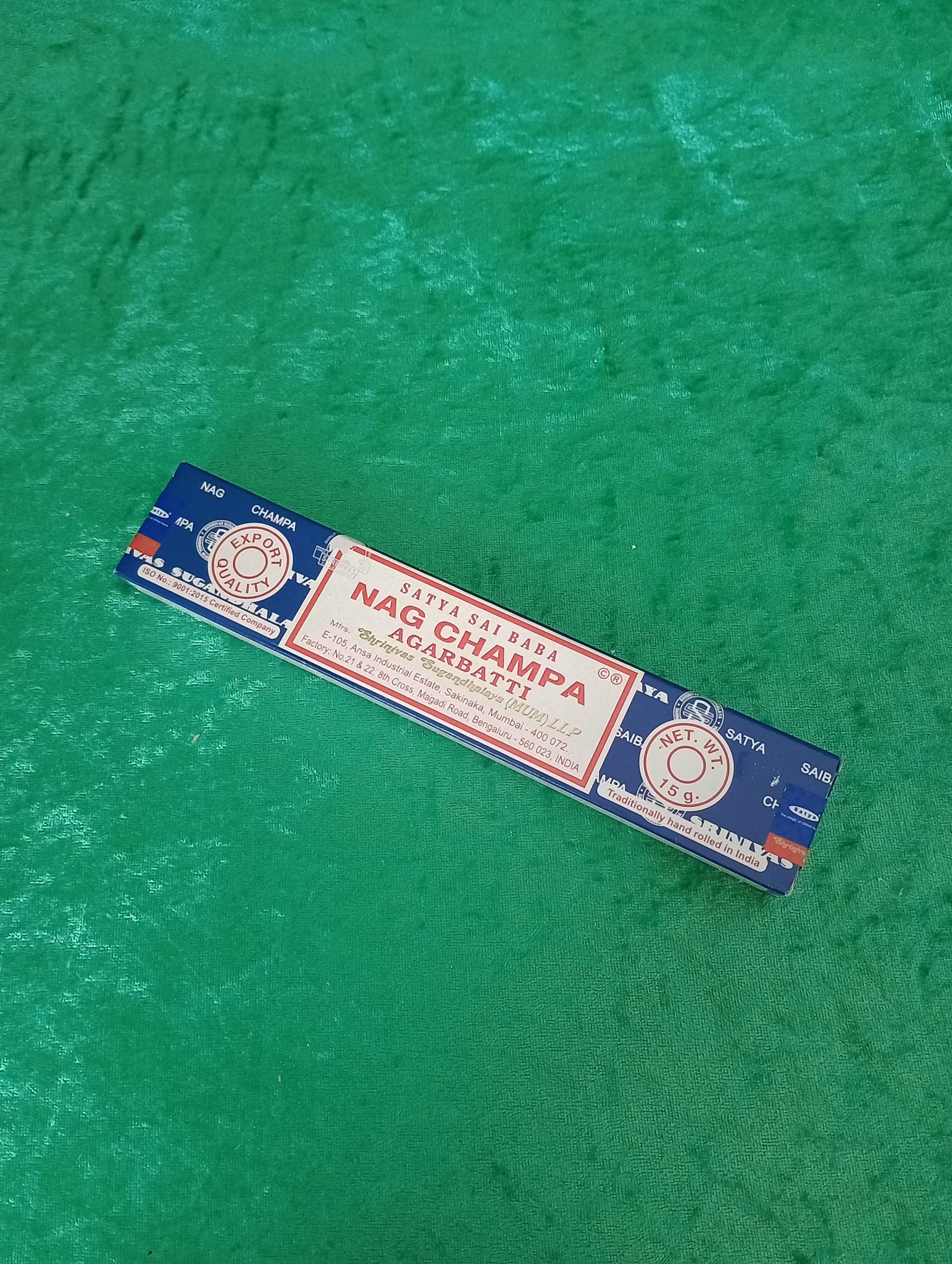 Rökelsestickor Satya Nag Champa 15g