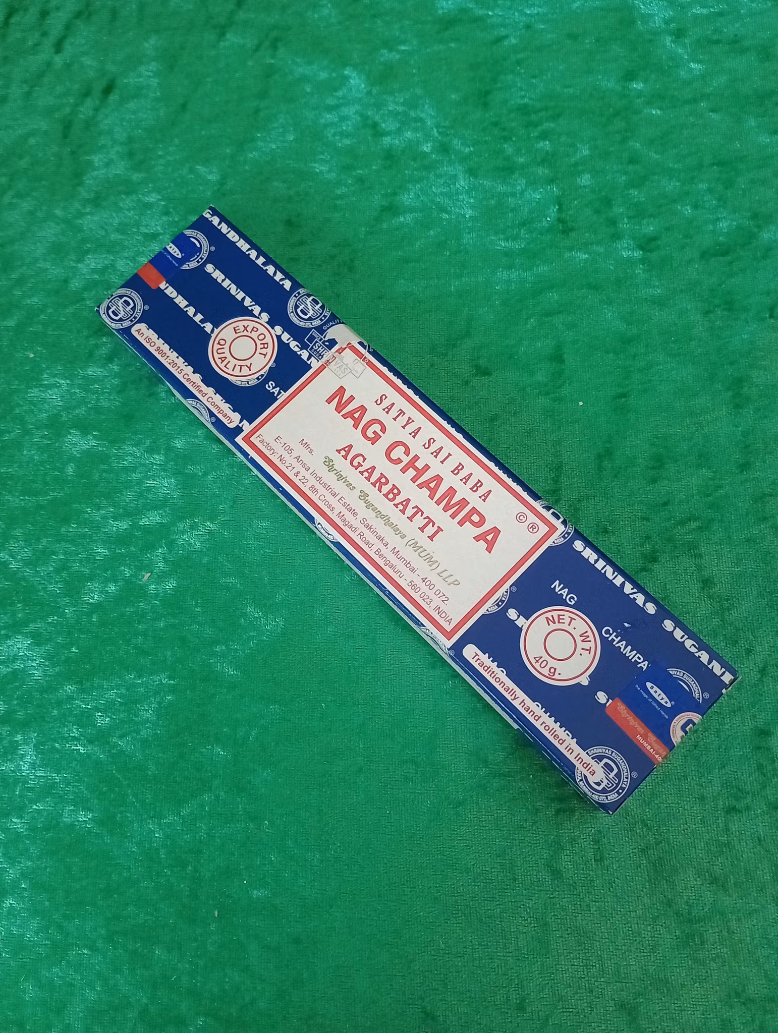 Rökelse Satya Nag Champa 40g