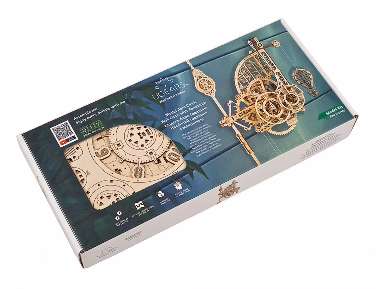 Ugears - Pendel klocka - Byggsats i trä