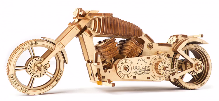 Ugears - Motorcykel VM-02 - Byggsats i trä