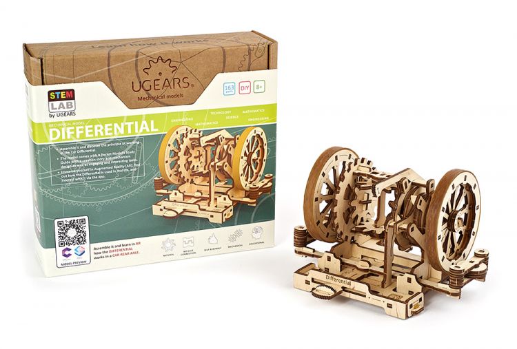 Ugears - Differential - STEM LAB - Byggsats i trä