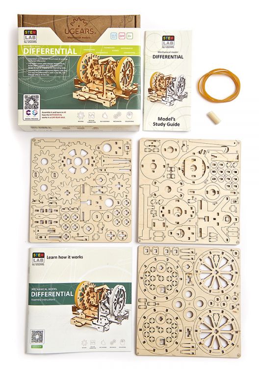 Ugears - Differential - STEM LAB - Byggsats i trä