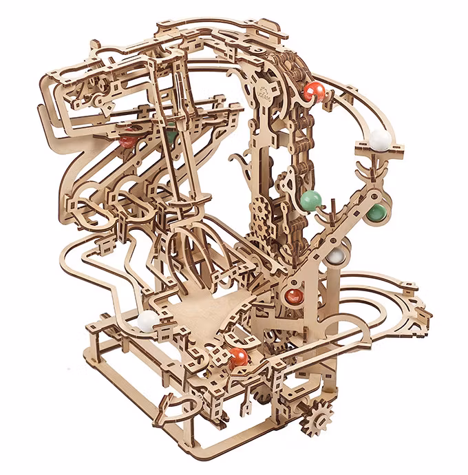 Ugears - Marble Run Chain Hoist - Byggsats i trä