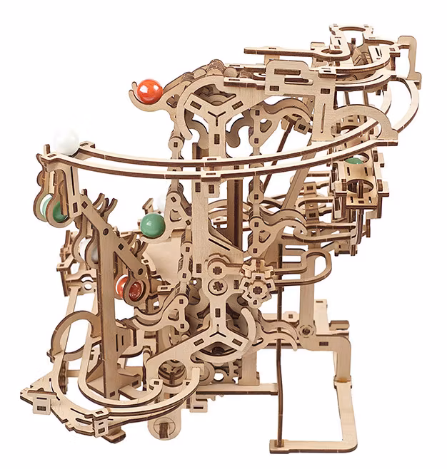 Ugears - Marble Run Chain Hoist - Byggsats i trä