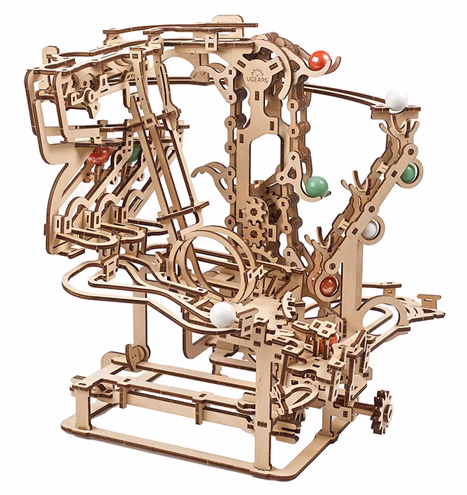 Ugears - Marble Run Chain Hoist - Byggsats i trä