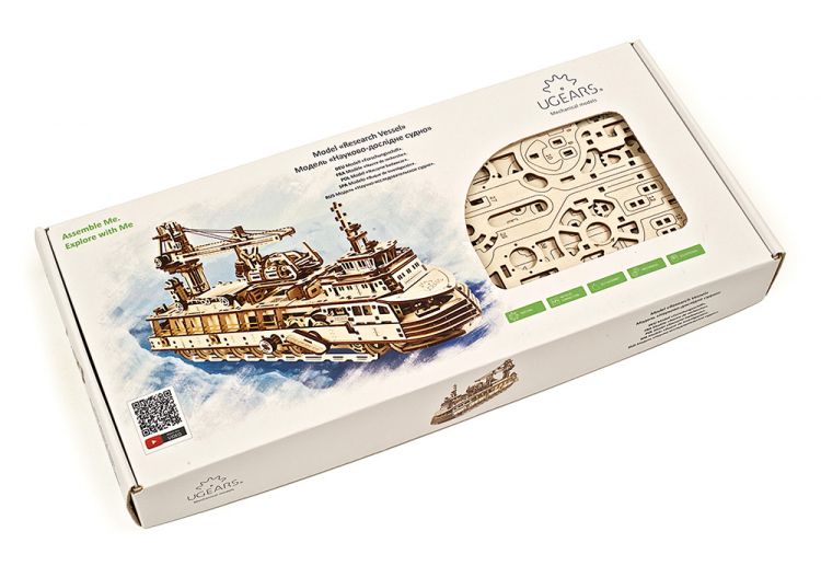 Ugears - Research Vessel - Byggsats i trä