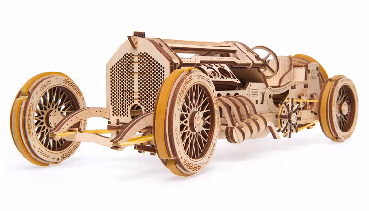Ugears - Mechanical U-9 Grand Prix car - Byggsats i trä