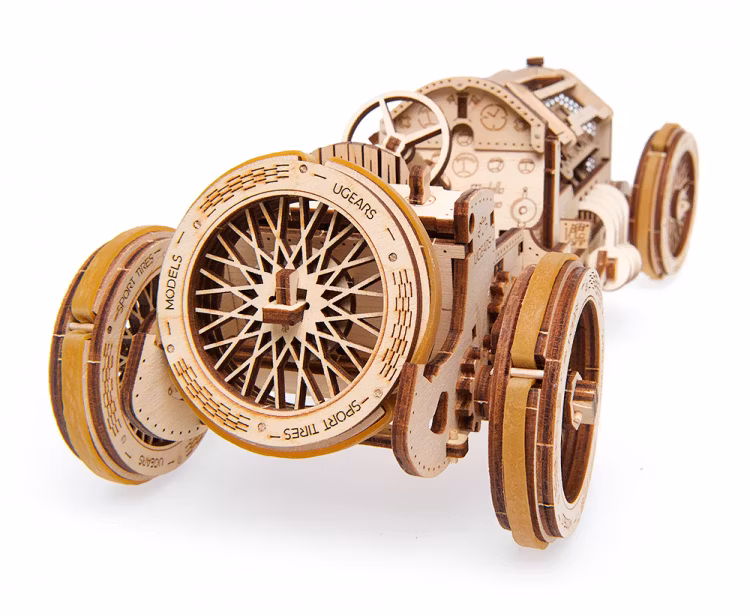 Ugears - Mechanical U-9 Grand Prix car - Byggsats i trä
