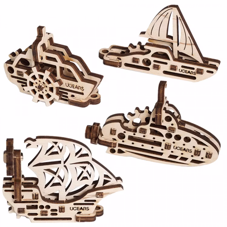 Ugears - Ships - Fidget - Byggsats i trä - Ukraina
