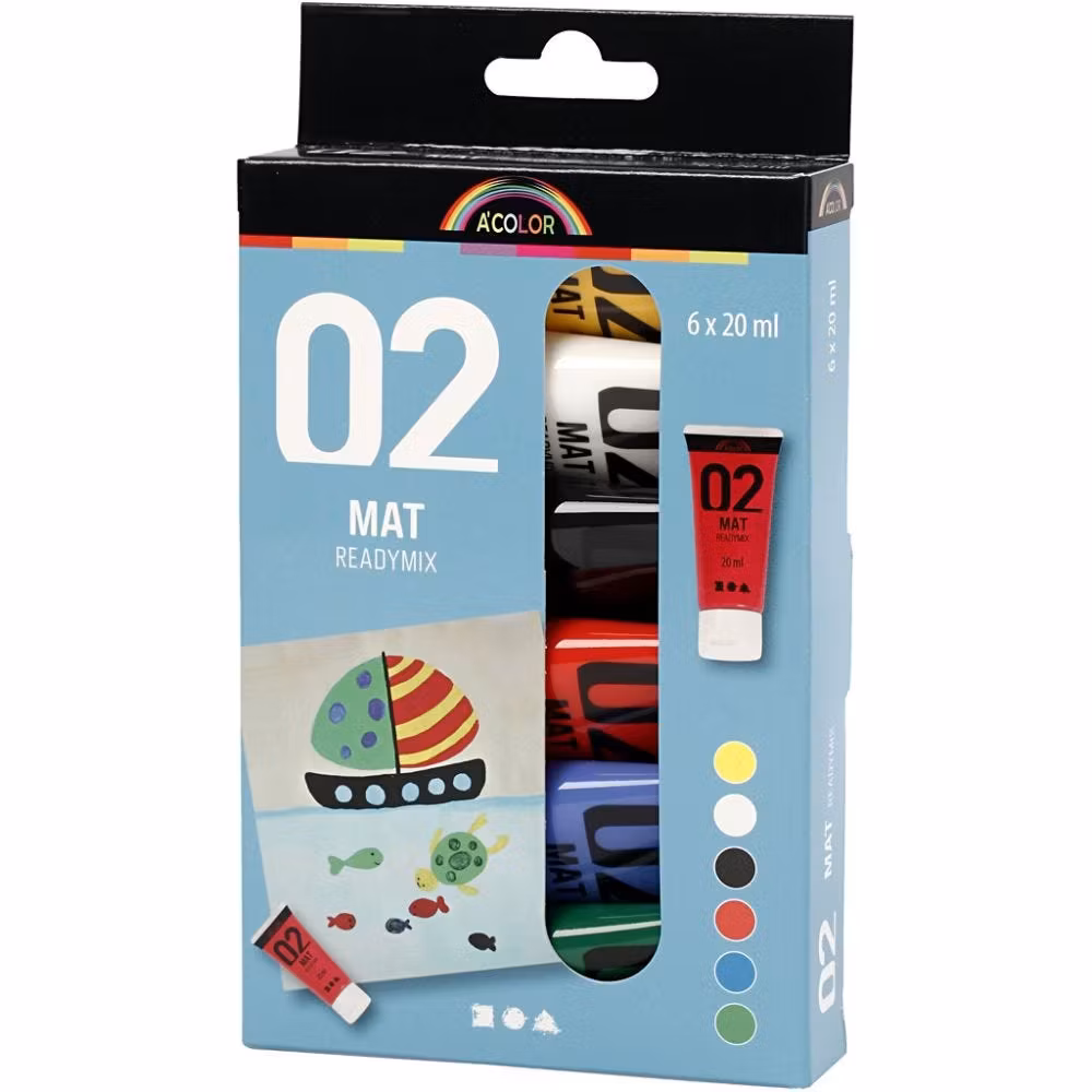Akrylfärg Matt Set 1