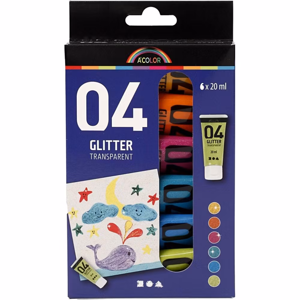 Akrylfärg Glitter