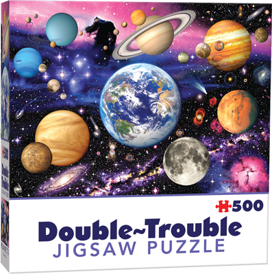 Dubbelsidigt pussel - Planets, 500 Bitar, Förpackning