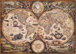 Vintage Pussel - Fine Art Map Vintage World - 2000 Bitar pussel