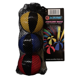 Acrobat - Jongleringsbollar - Gul, Blå & Röd - Mått: cirka 6,3cm