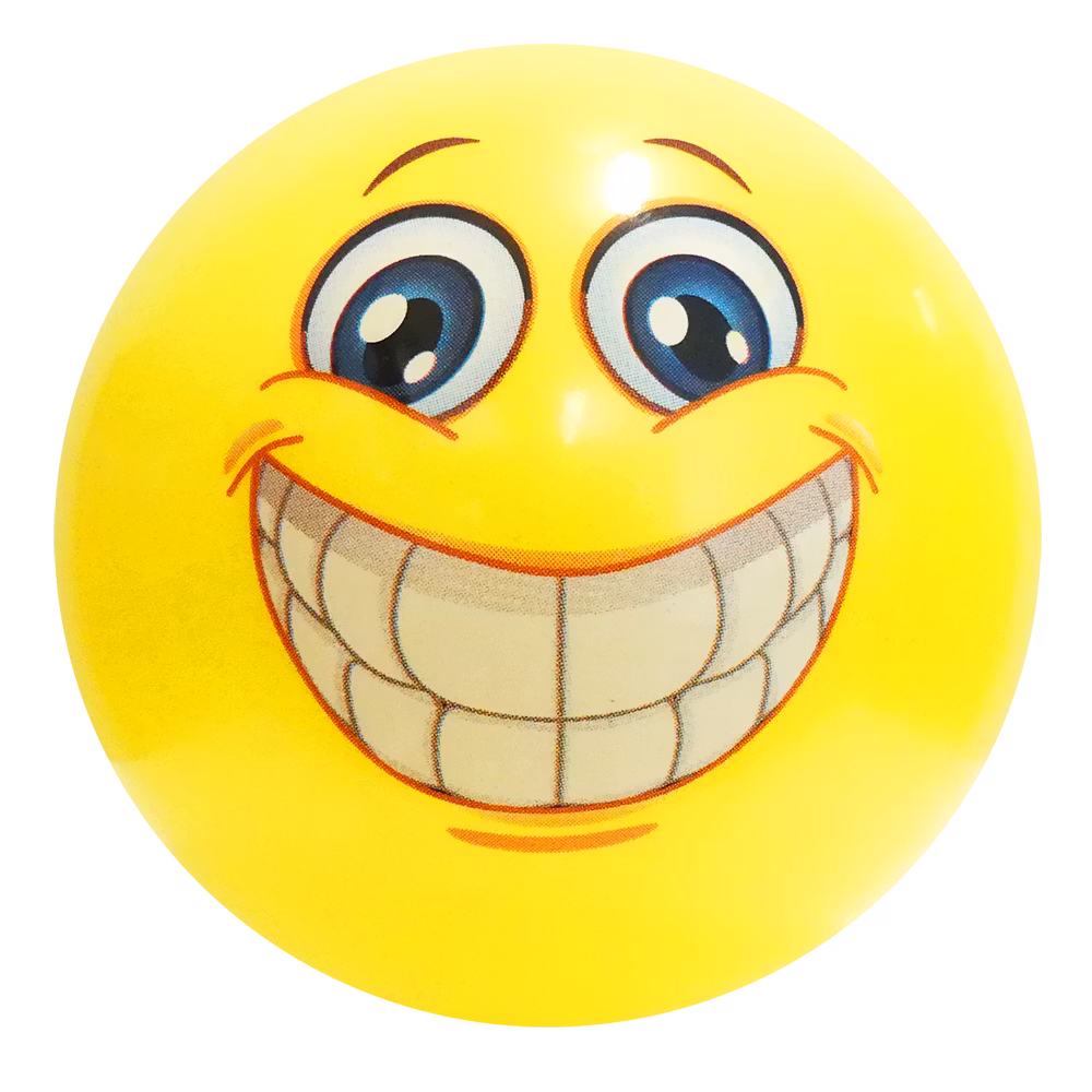Superglad gul emojiboll, SportMe Gul Funny Face Boll