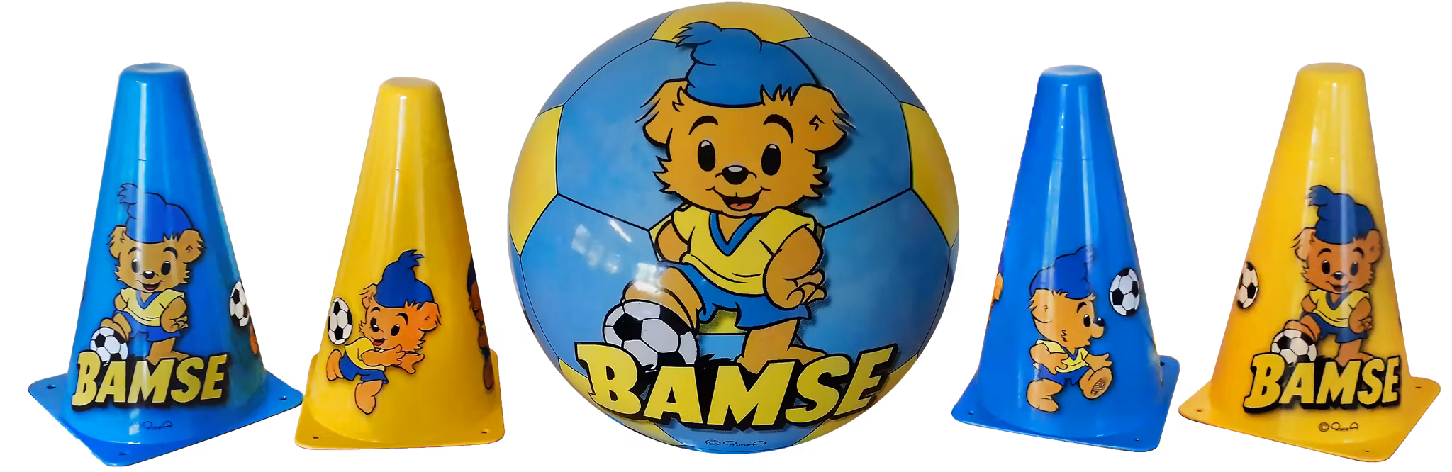 Bamses fotbolls set med boll och koner
