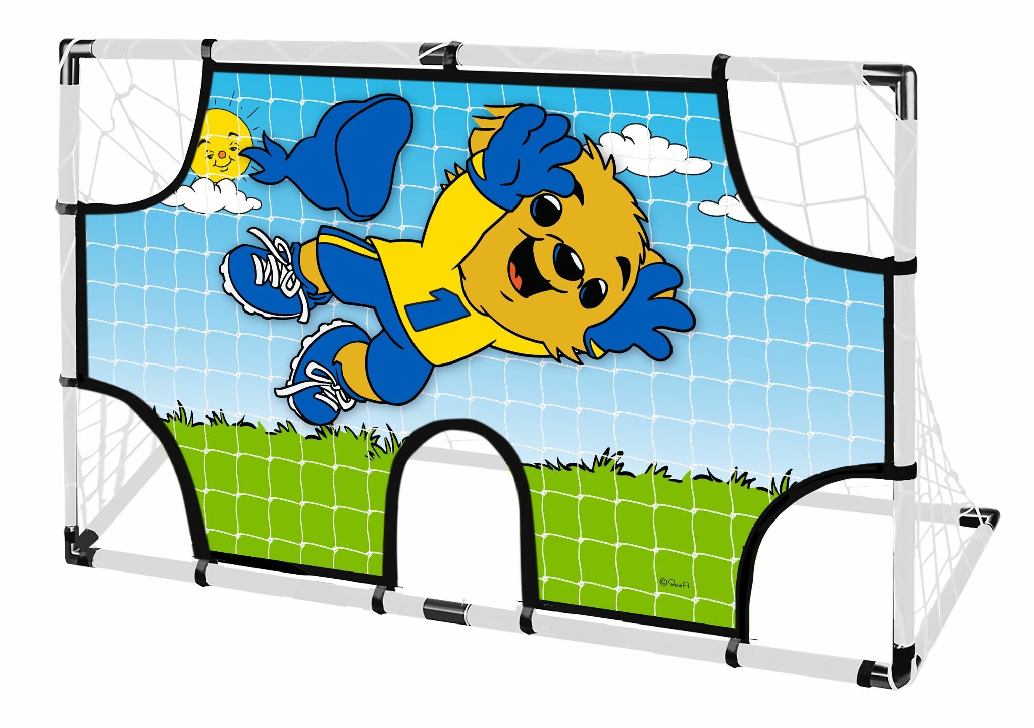 Fotbollsmål Bamse med Skottduk
